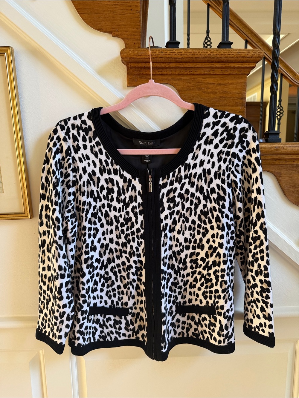 WHITE HOUSE BLACK MARKET Animal Print Sweater